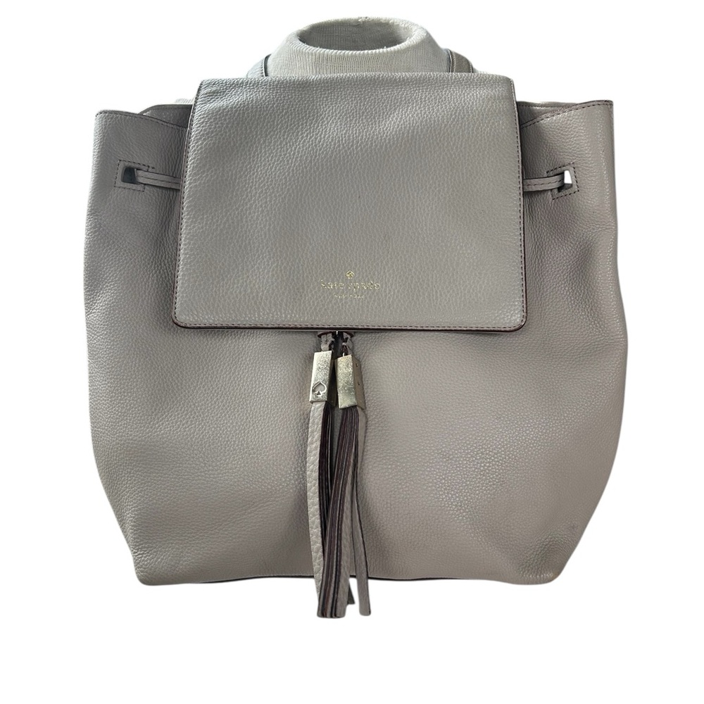 Kate Spade New York Taupe Pebble Leather Back Pack-excellent preloved condition!